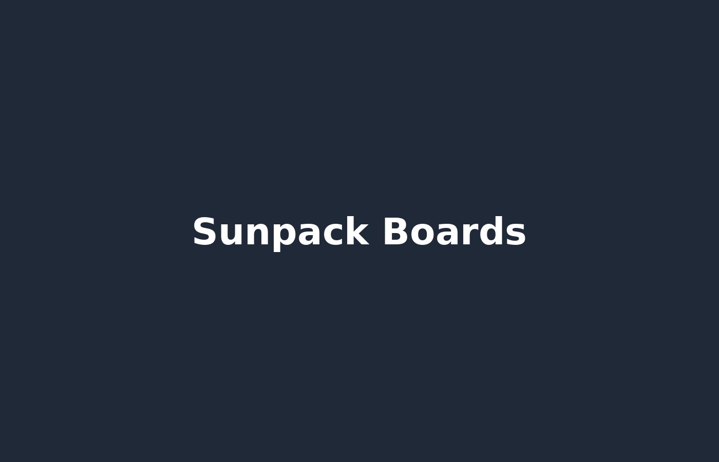 Sunpack boards