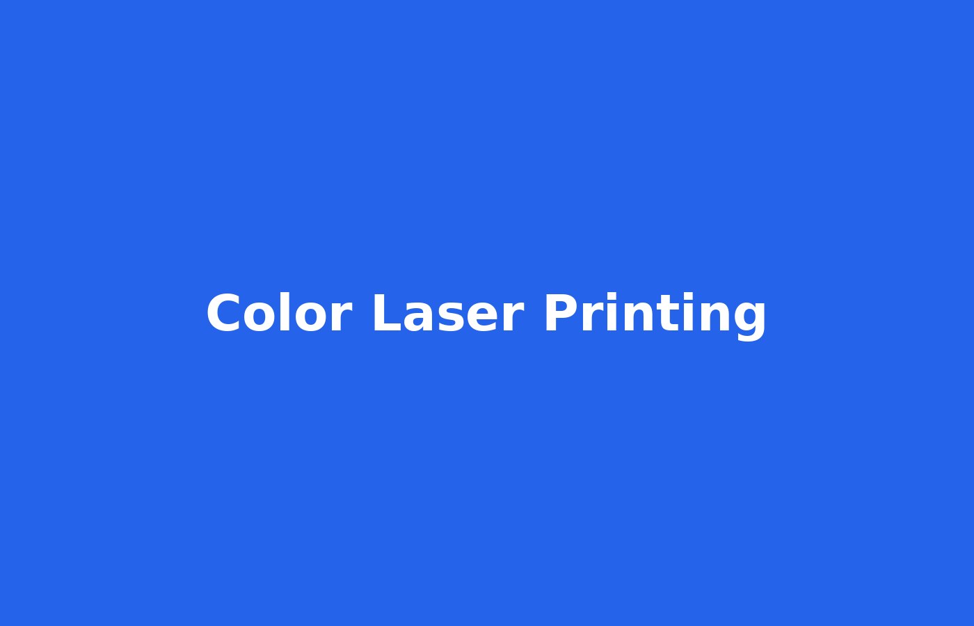 Color laser printing samples